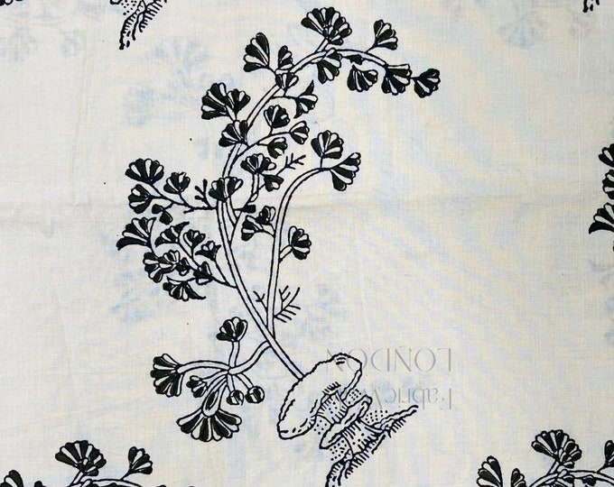 Indian Block Print 100% Cotton Fabric Jaipur Print Vegetable Dyed Indian Fabric Womens Clothing Sanganeri Indian Cotton Fabric FAB288