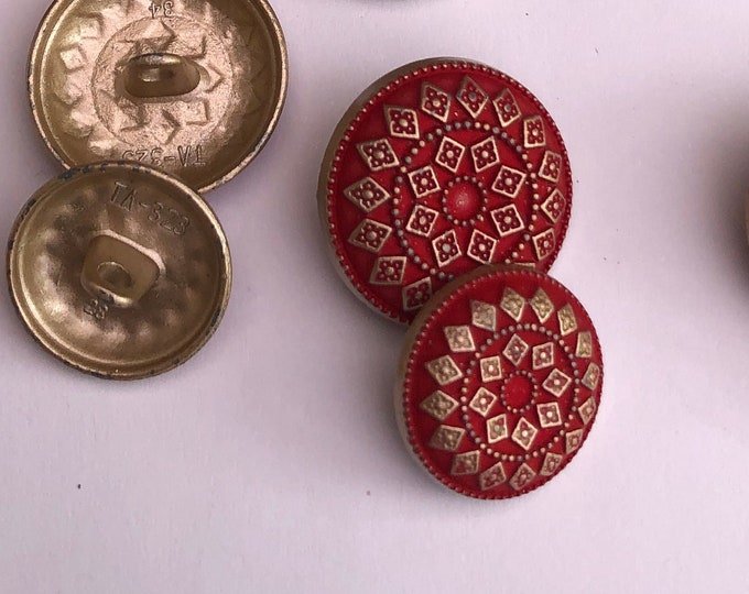 6 Pairs Suit/Coat/jacket Shank Buttons/High Class/Handwork Supplies/Silver stone/Matte Black/Black Silver/Red/Gold Black colors/Antique103