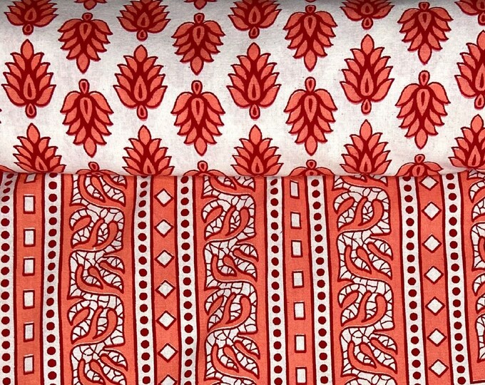 Rectangular Petal themed Bordered Block Print Bed covers With 2 Pillow Cover Soft Comfy Bedspread Hospitality gift Home accents(60*90) B26