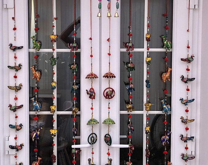 Handmade traditional wall decor Rajasthani string hanging decoration traditional Art wall hanging Diwali Decoration at Fabricwala