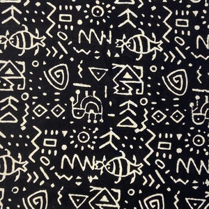 Natural Dye  Printed Block Print Cotton Black and White Indian Hand Block 100% Cotton  Women Dress Fabric Cloth By Meter Fab502