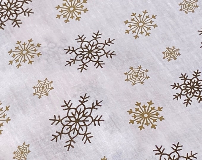 Xmas Festive Snow Flake Digital Print Fabric/Quilting fabric/Dress material/Timeless Treasures Curtains/Table Decoration/Patchwork/Bags 426