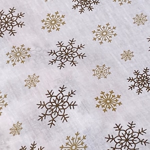 Xmas Festive Snow Flake Digital Print Fabric/Quilting fabric/Dress material/Timeless Treasures Curtains/Table Decoration/Patchwork/Bags 426