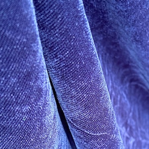Velvet Navy Blue Fabric for Elegance and Style. Create Luxurious Space Opulent Navy Blue Velvet, Perfect for Upholstery, Drapery, and More.