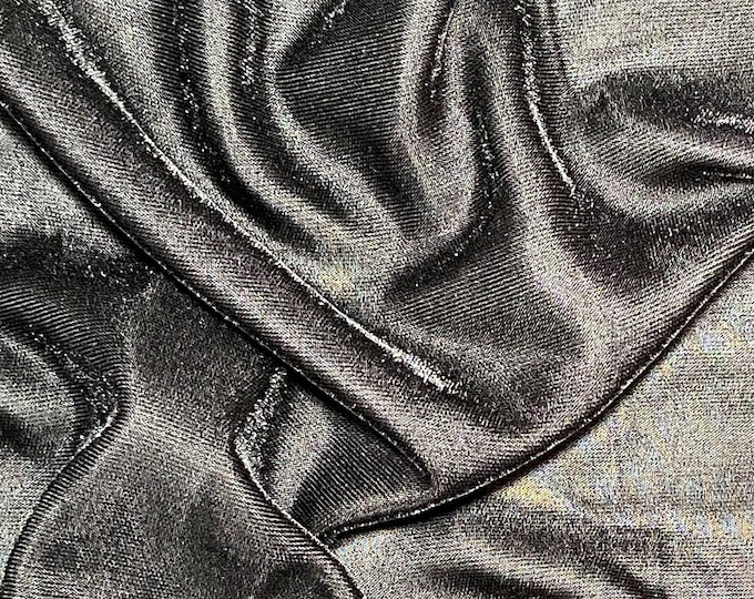 Velvet Black shiny shimmer Fabric fab414