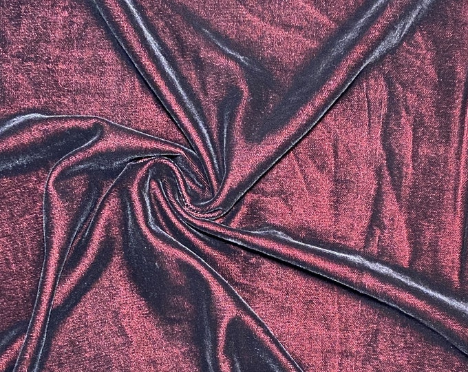 Velvet Burgundy Red Fabric fab416