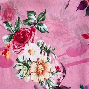 Multicoloured Floral Print Charmeuse Satin Fabric/Satin Dress Fabric/Dress Top Material Fashion Fabric/Bridal Satin Fabric For Wedding 405