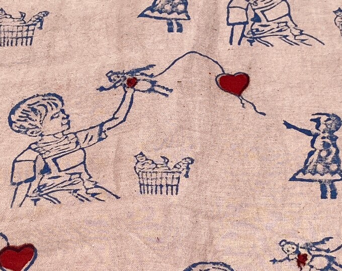 Block print 100% cotton Fabric Bensky coffee indigo Love NHS Pharmacist Doctor Nurse appreciationmusic festival dress  fab424