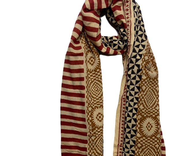 Indian Hand Block Printed Cotton Sarongs, Beach Wrap Pareos, Party Wear Scarves, Indian Hand Block Print Cotton Scarves, Summer Scarves.