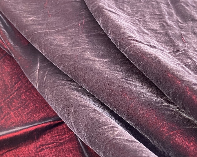 Velvet red fabric fab412