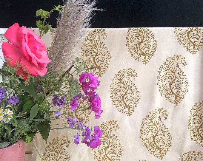 Indian Block PrintS Fabric/Tree Of Life/Jaipur Print/Paisley Print/Rajasthan Print/100% cotton Fabric/Eco Friendly Fabric/Pillow CoverFAB255
