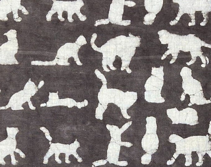 Cat lover gift Bagru Dabu block Print 100% Cotton Fabric Kids Fabric Kids Crafting Face Masks Indian Block Prints Fabric by the yard FAB299