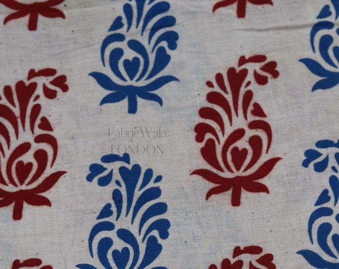 Block Print 100% cotton kalamkari Fabric FAB286
