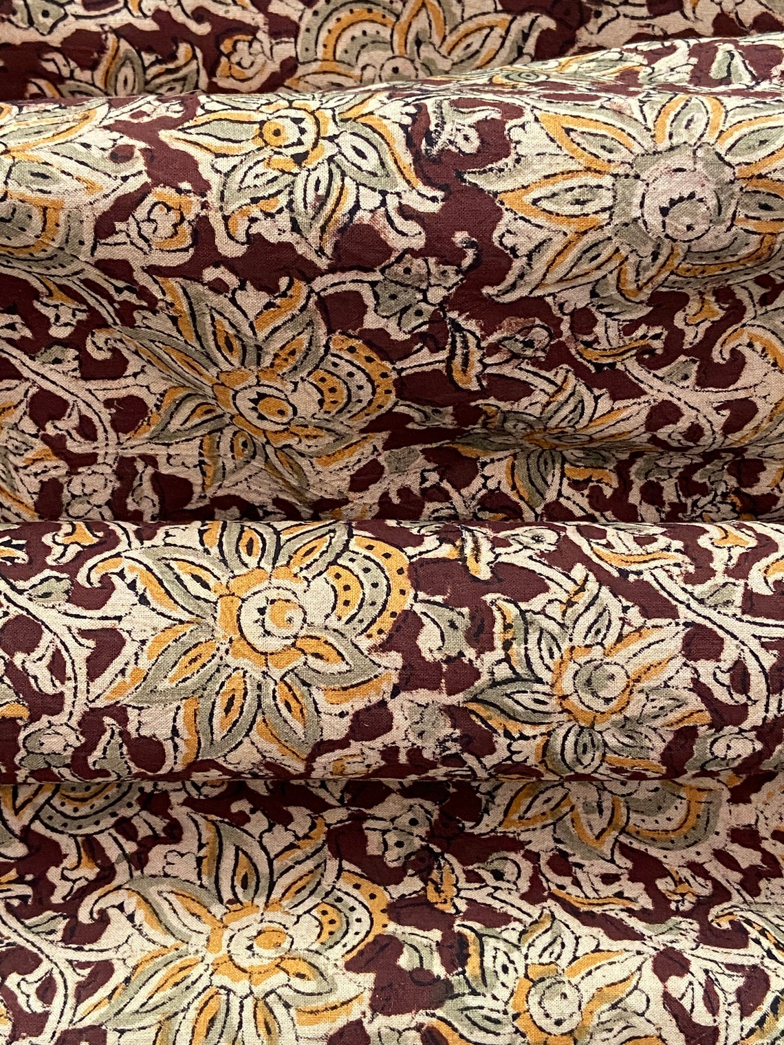 Kalamkari Jaipur Hand Block Print Fabric Vintage Persian Etsy UK