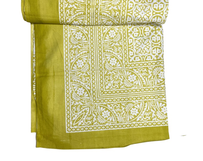 Rectangular Block Printed Bedsheet With 2 Pillow Covers Soft and Comfy Bedspread Home decor Bedroom decor at Fabricwala (60*90'') B32