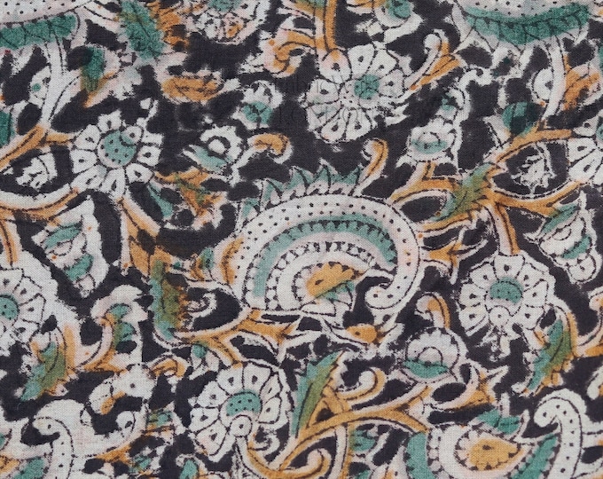 Block Print 100% cotton kalamkari Fabric; FAB115