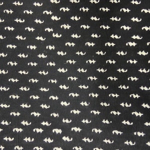Tissu 100 % coton BeautifulBagru noir et blanc Tissu géométrique pour robe d&#39;été Tissu imprimé floral FAB526