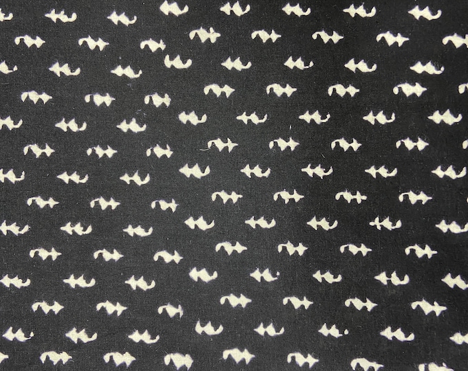 Black-White Beautiful Bagru Hand Block Printed 100% cotton Fabric Geometric  fabric summer dress fabric floral print fabric FAB526
