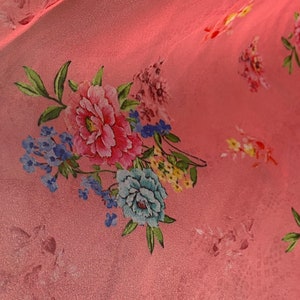 Gorgeous Printed Floral Sheer Organza Fabric Voile Drape Curtain, Wedding Fabric  Fashion Design Prom Gown Very light Premium Quality 604