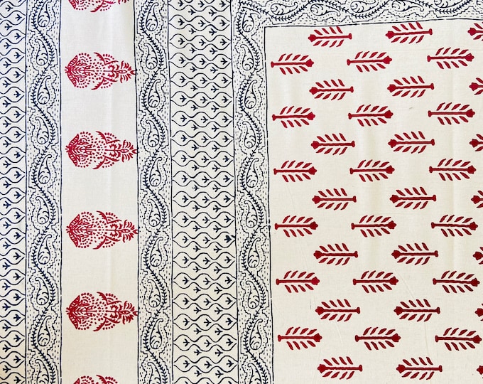 Rectangular BlockBooti Printed Bedsheet With 2 Pillow Covers Soft and Comfy Bedspread table cover Home decor Bedroom decor (60x90) B63