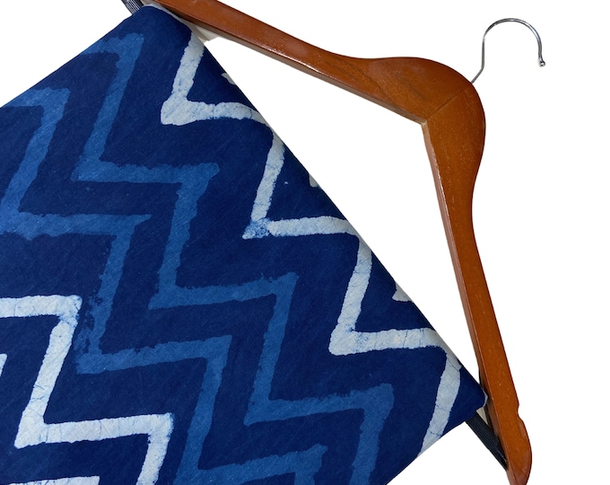 Ethnic Elegance: Handcrafted Indigo/Dabu Fabric, Indian Artistry with Natural Dyes. Perfect for Unique Tablecloth & Sewing! Fabric, Fab-375