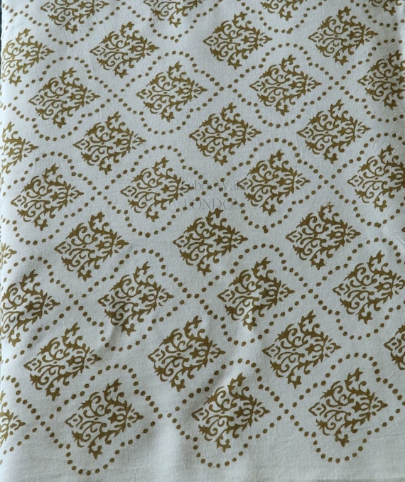 Indian Hand Block Print/rayon Fabric/jaipur/kaftan Making Etsy UK