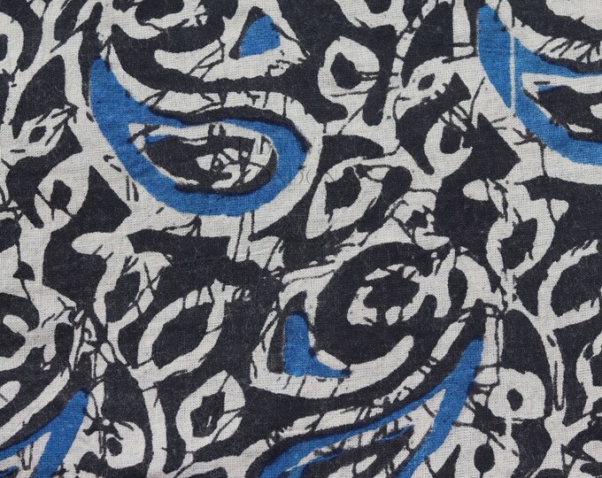 Block Print 100% cotton kalamkari Fabric, music festival dress FAB184