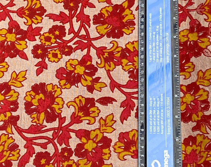 Block Print 100% cotton kalamkari Fabric, music festival dress FAB182