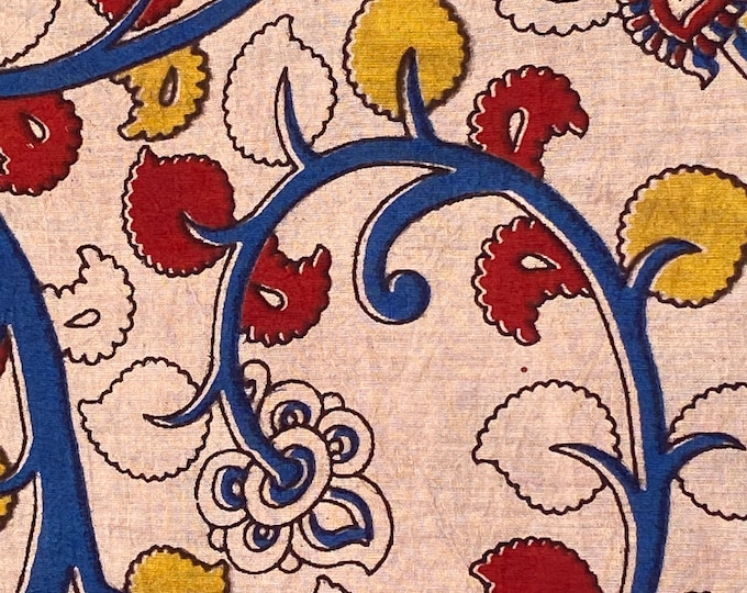 Block Print 100% cotton kalamkari Fabric music festival dress FAB306