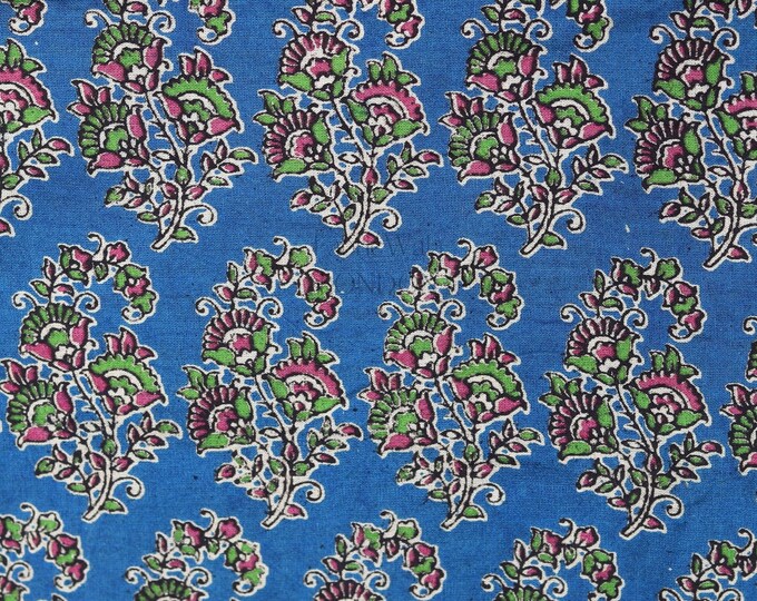 Block Print 100% cotton kalamkari Fabric FAB311music festival dress