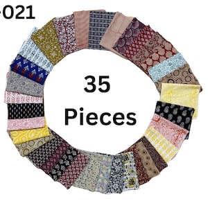 Bedrukte katoen Fat Quarters 35 stuks Indiase handblokgedrukte patch - schrootbundel - stofresten katoen, stuk 18 x 21 inch