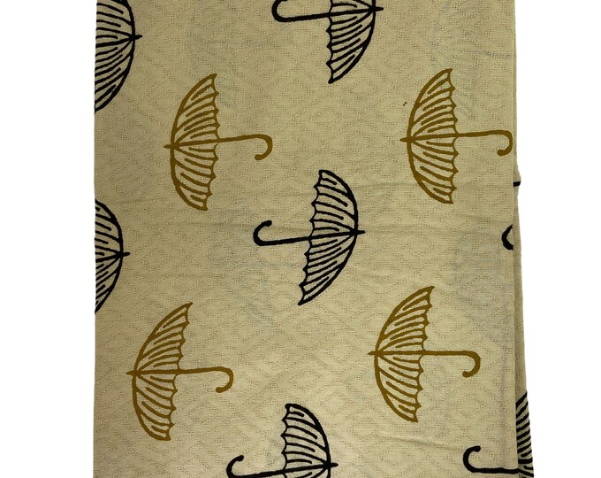 Indian Screen Printed Beige & Gold Fabric, Dressmaking Quality Cotton Fabrics, Floral Printed Fabric, Quilt Making Fabric Fab013