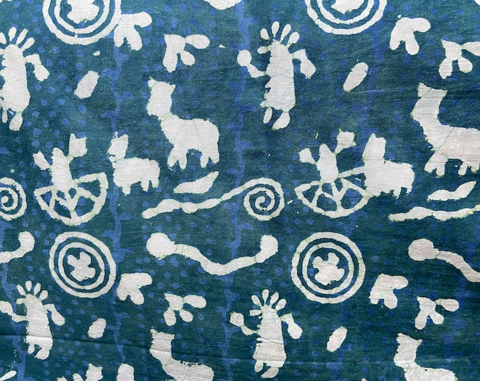 Blue Indian Cotton 100% Block print Fabric Yard for women dress Quilting sewing tribal fabric toys craft fabric block print Fabric FAB338