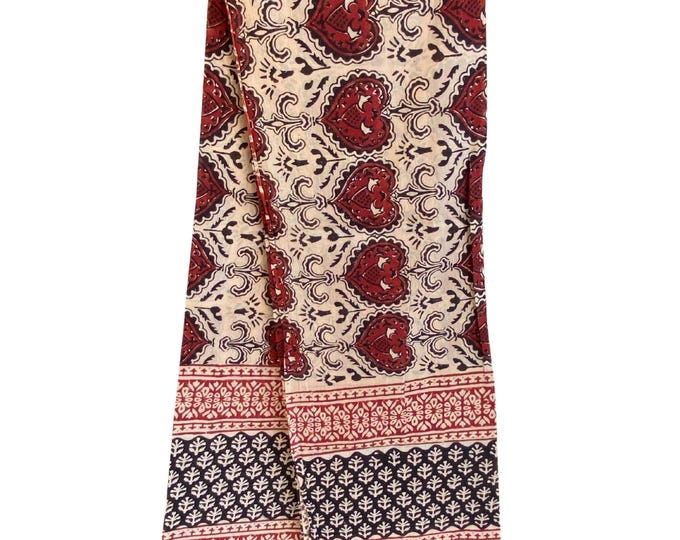 Beach Wrap Pareo | Hand Block Printed Cotton Sarong | Large Summer Scarf | Lightweight Cover-Up | Soft Cotton Shawl | Boho Beachwear