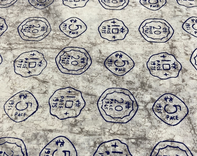 Indian Coins Printed 100% Cotton Fabric, Block Print Floral Print Fabric Running  Jaipuri Hand Block Printed Women Dress Material FAB048