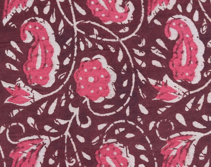Block Print 100% cotton kalamkari Fabric; music festival dress FAB183