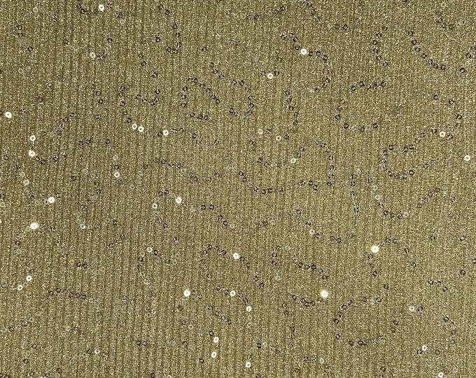 Sparkly sequin gloden fabric bridal wedding costume party dress stretch backdrop Tulle net