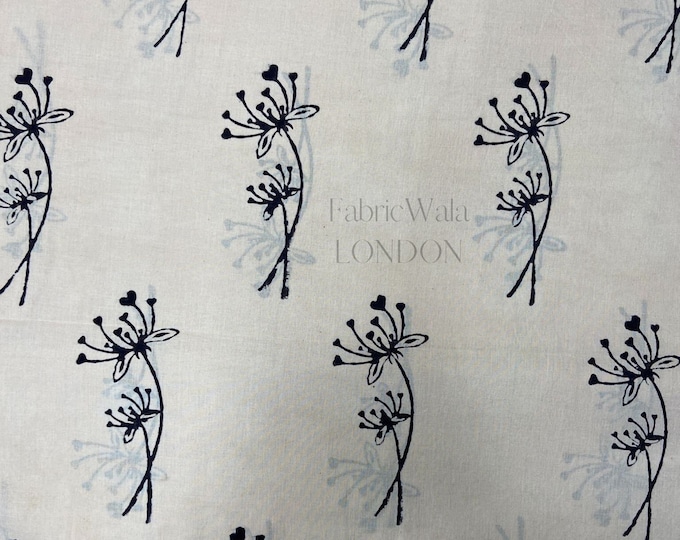 Block printed 100% cotton  Fabric FAB163