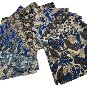 Indiase handblok bedrukte patch ambachten stof 12 stuks 18 x 21 inch stuk Floral Fat Quarters bundel 100% katoen voor patchwork, quilten Fat003