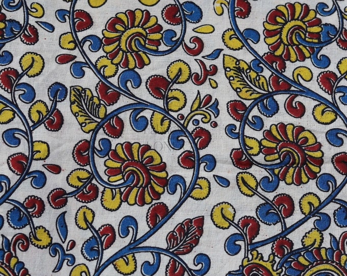 Block Print 100% cotton kalamkari Fabric FAB298