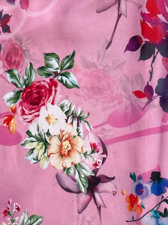 printed satin dress material Custom Satin Fabric Printing