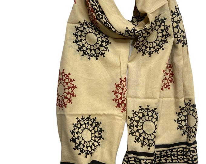 Indian Hand Block Print Cotton Scarf, Beach Sarongs, Beach Wrap Sarong, Sarong, Indian Hand Block Printed Cotton Sarongs, summer Scarf