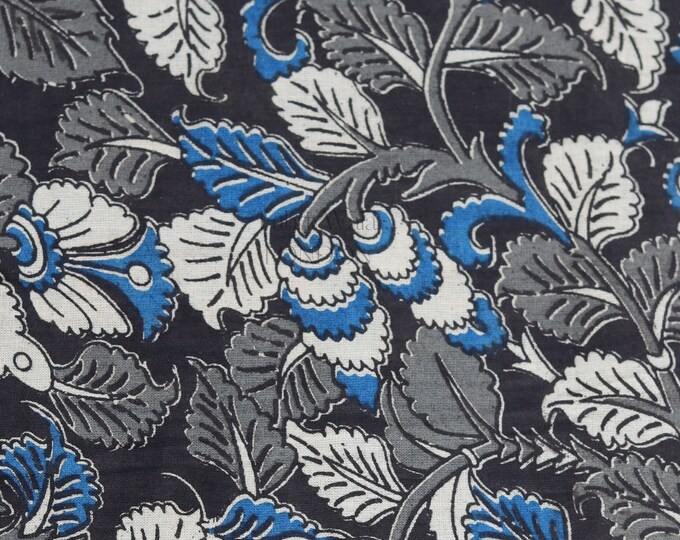 Block Print 100% cotton kalamkari Fabric FAB314music festival dress
