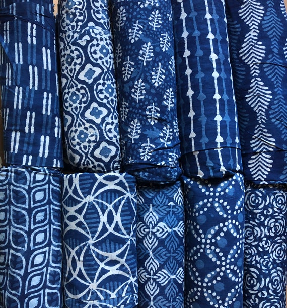 Natural Indigo Block Print Tablecloth Natural Indigo Block Print Tablecloth