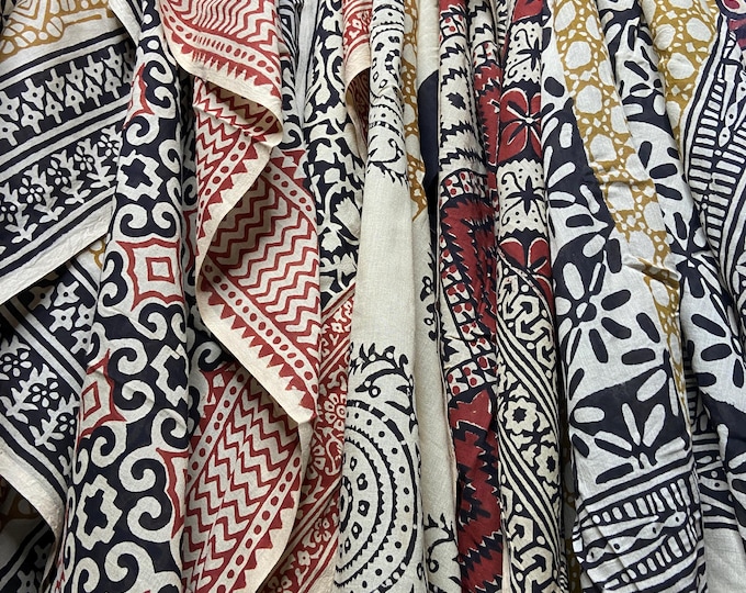 Exclusive Hand Printed Cotton Scarf, Beach Wrap, Scarfs Top quality and price match guarantee. Local shop fast shipping. See over 100 design