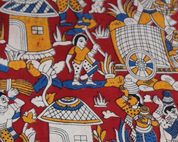 Block Print 100% cotton kalamkari Fabric FAB303music festival dress