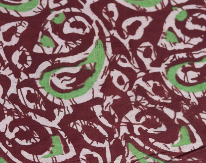 Block Print 100% cotton kalamkari Fabric, music festival dress FAB184