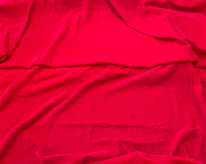 Velvet Bright Red Fabric fab054