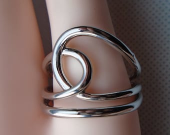 Thumb Ring, Chunky Silver Ring, Ring For Women, Adjustable Thumb Ring, Statement Ring, Open Band