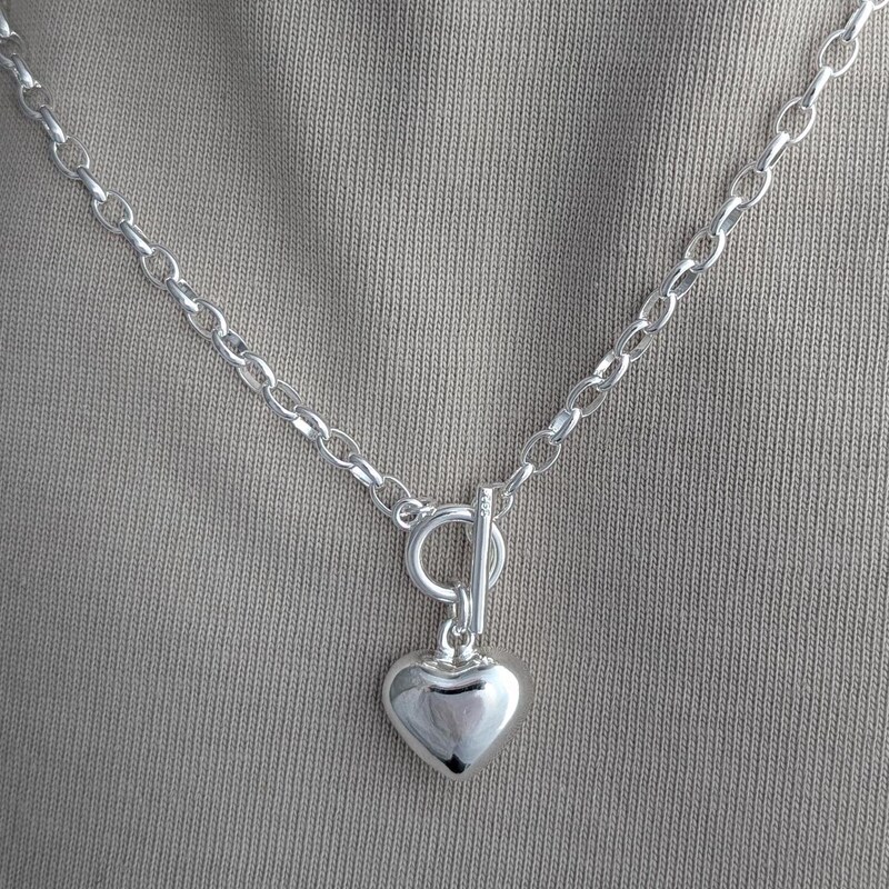 Big Statement Necklace Y2K Large Heart Necklaces For Women Chunky Big Heart Pendant Necklace Exaggerated Layered